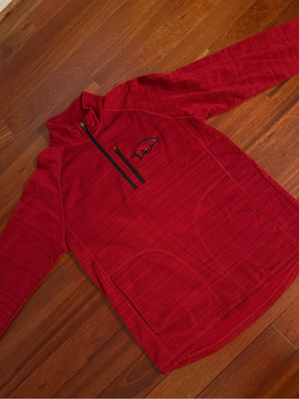 Arkansas Razorback Jacket Quarter Zip SZ L By G-III Sports By Carl Banks Crimson